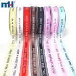 25 mm bedrucktes transparentes Satinband