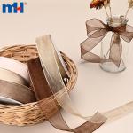 1 inch polyester solid edge sheer organza ribbon for wrapping