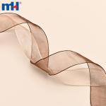 1 inch polyester solid edge sheer organza ribbon for wrapping