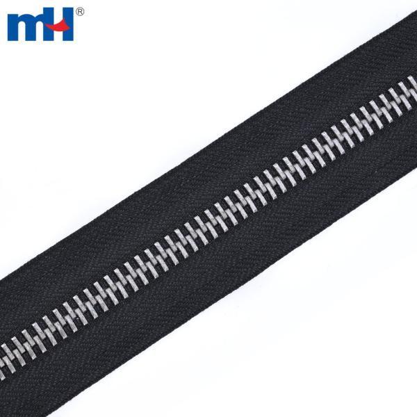 Nastro con cerniera in alluminio n. 10 da 50 g/m² senza filo conduttivo