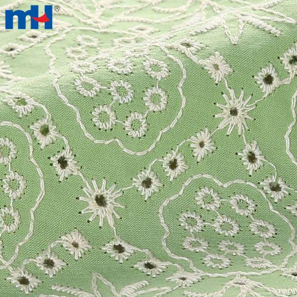 Cotton embroidered lace fabric