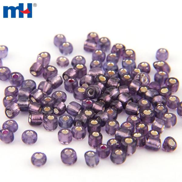 Clear glass seed beads
