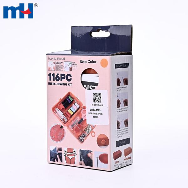 Kit da cucito da 116 pezzi - Scatola piccola (118 x 87 x 38 mm)