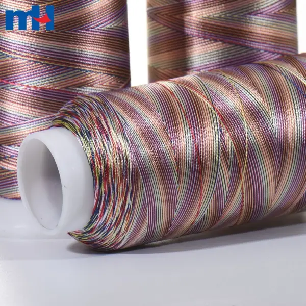 Várias linhas de bordado de viscose rayon