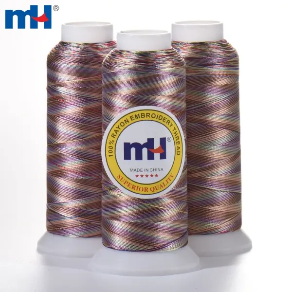 Divers fils à broder en rayonne viscose