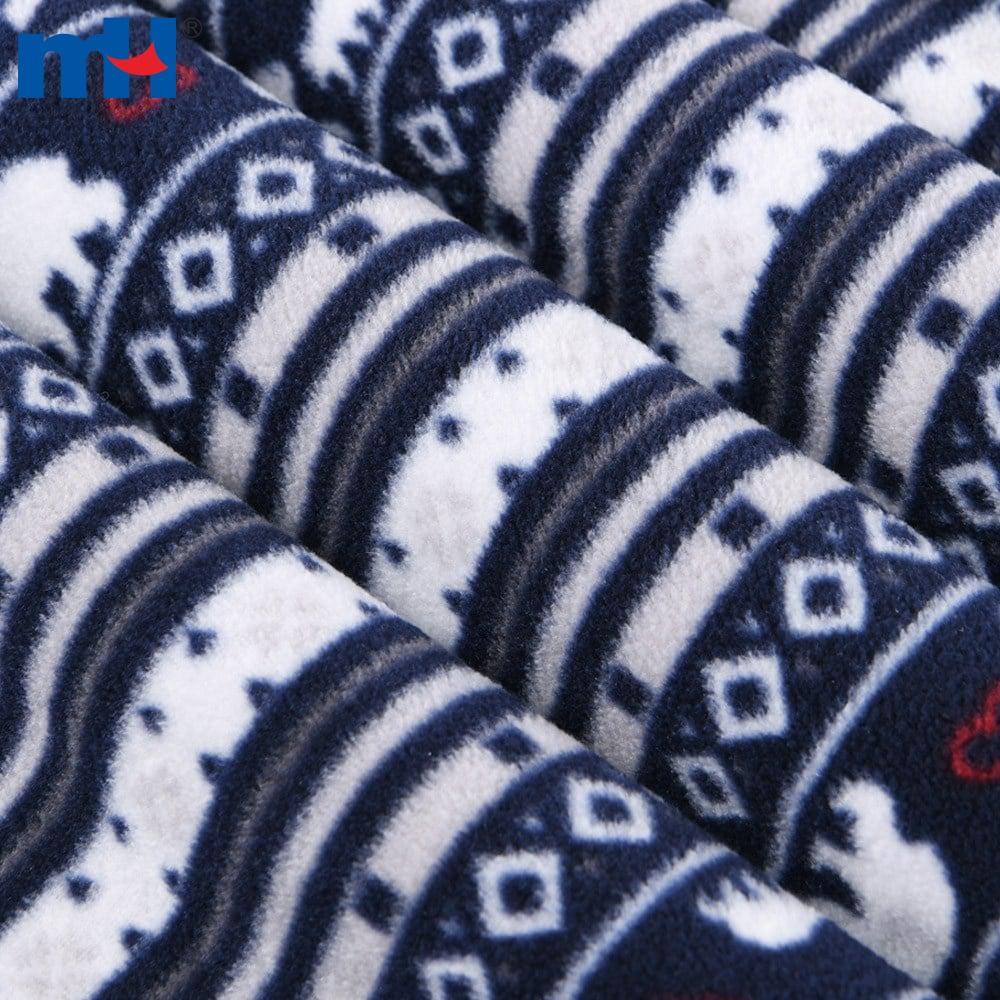 Tela polar estampada FDY de 150 g (100D/144F) - Personalizada a granel