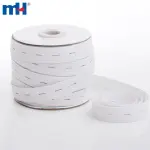 Elástico elástico de poliéster de 15 mm com furos para botões