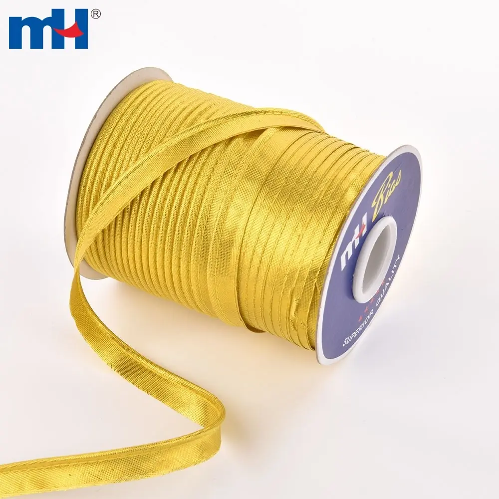 Goldenes Schrägband mit Kordel für Kleidung