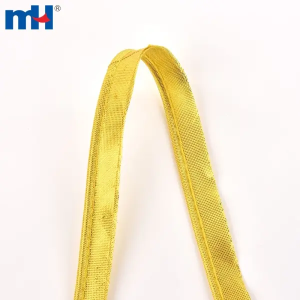 Goldenes Schrägband mit Kordel für Kleidung
