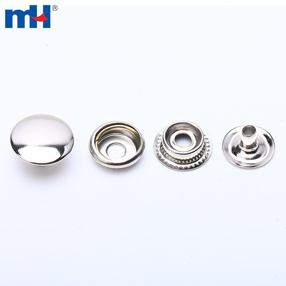 Wholesale 15mm spring iron snap buttons for clothing