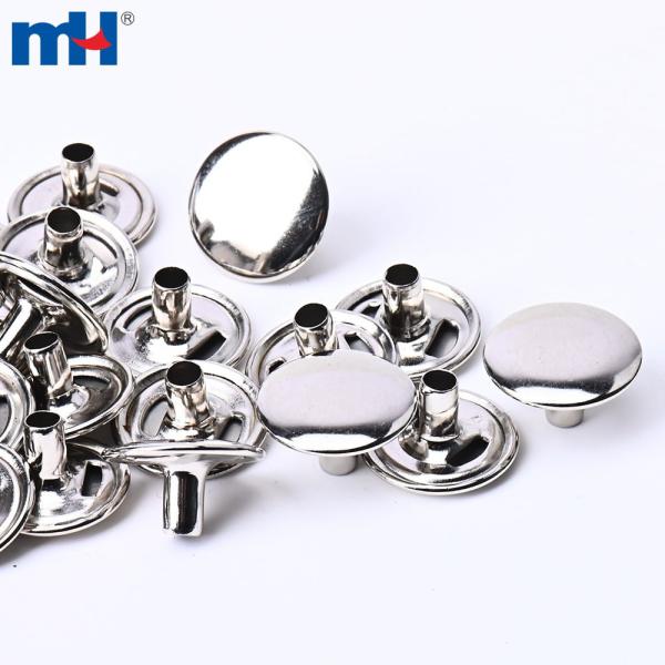 Wholesale 15mm spring iron snap buttons for clothing