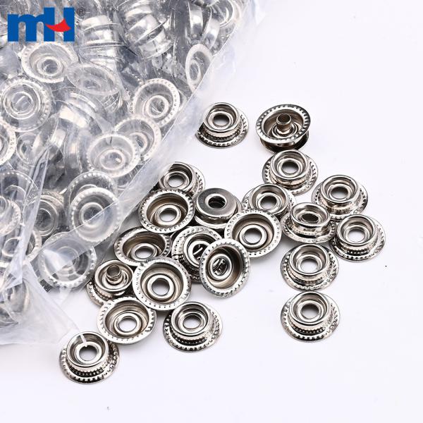Wholesale 15mm spring iron snap buttons for clothing