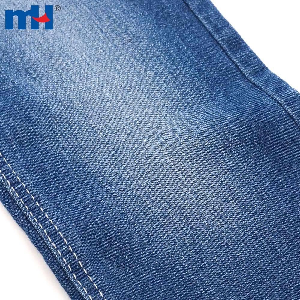 Tessuto denim blu scuro realizzato in cotone, poliestere e spandex