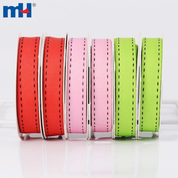 16mm saddle stitch edge grosgrain ribbon