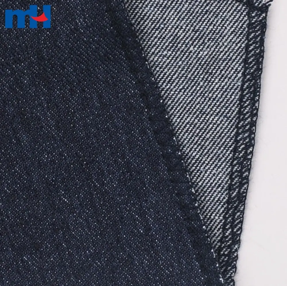 Tessuto denim di cotone e poliestere blu scuro