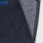 Tessuto denim di cotone e poliestere blu scuro