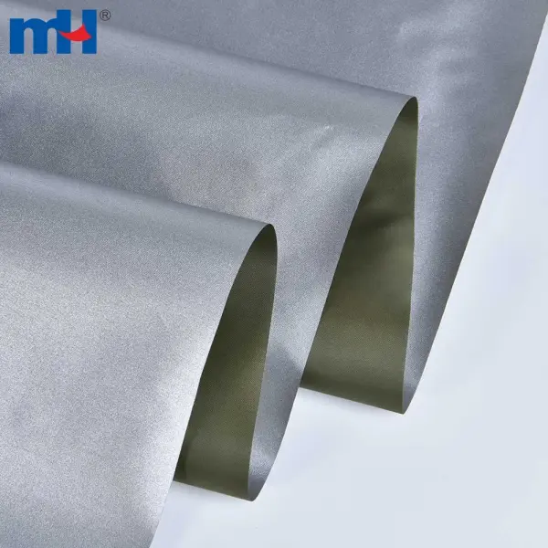 Tessuto taffetà con rivestimento argento