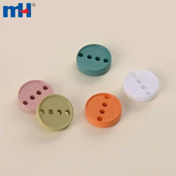 Resin stitching shirt buttons with horizontal holes