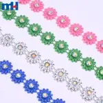 19mm Rhinestone Daisy Flower Embellishment - Sparkling Floral Embellishment