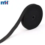 Banda elástica tejida de látex y poliéster negro de 20 mm