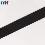 Banda elástica tejida de látex y poliéster negro de 20 mm