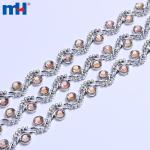 20mm plastic stone chain with glass A