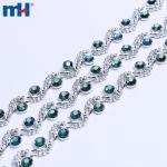 20mm plastic stone chain with glass A