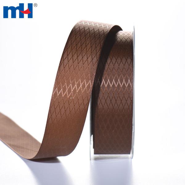 Diamond pattern satin ribbon