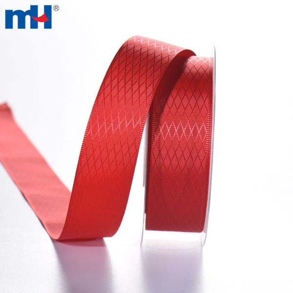 Diamond pattern satin ribbon