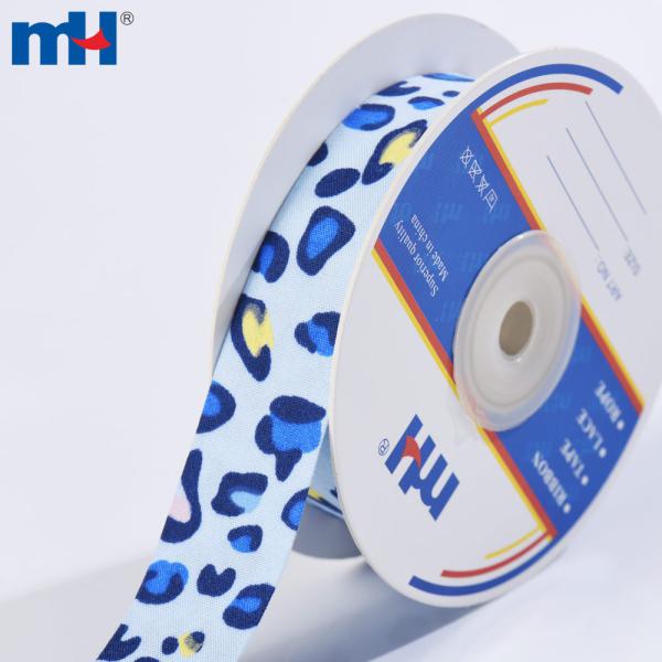 Fita de poliéster com estampa de leopardo de 25 mm