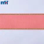 Nastro in gros-grain bordato oro da 25 mm