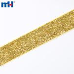 Fita de veludo dourada brilhante de 25 mm