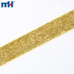 Fita de veludo dourada brilhante de 25 mm