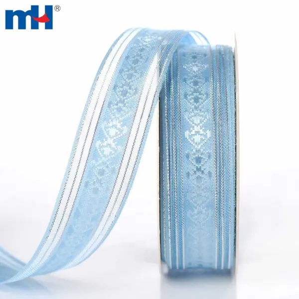 Fita transparente jacquard de 25 mm