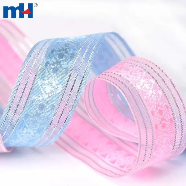 Fita transparente jacquard de 25 mm