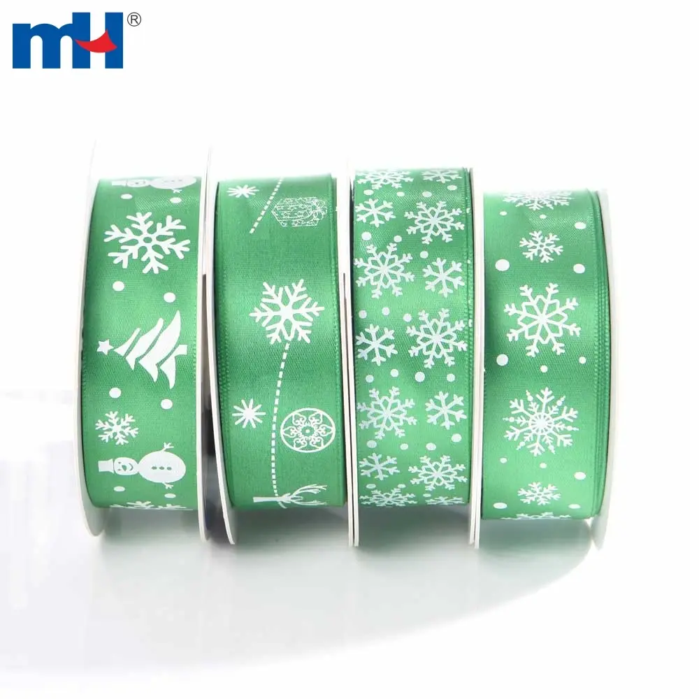 Rubans imprimés 25 mm pour Noël