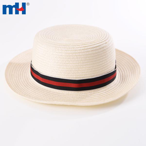 Cinta de seda gruesa a rayas de 25 mm para sombreros