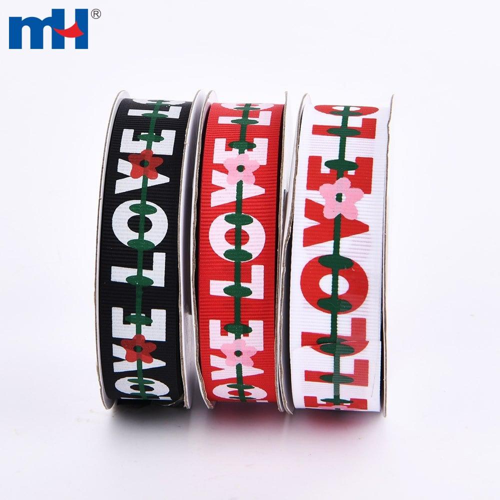 Nastro grosgrain in poliestere stampato love da 25 mm all'ingrosso