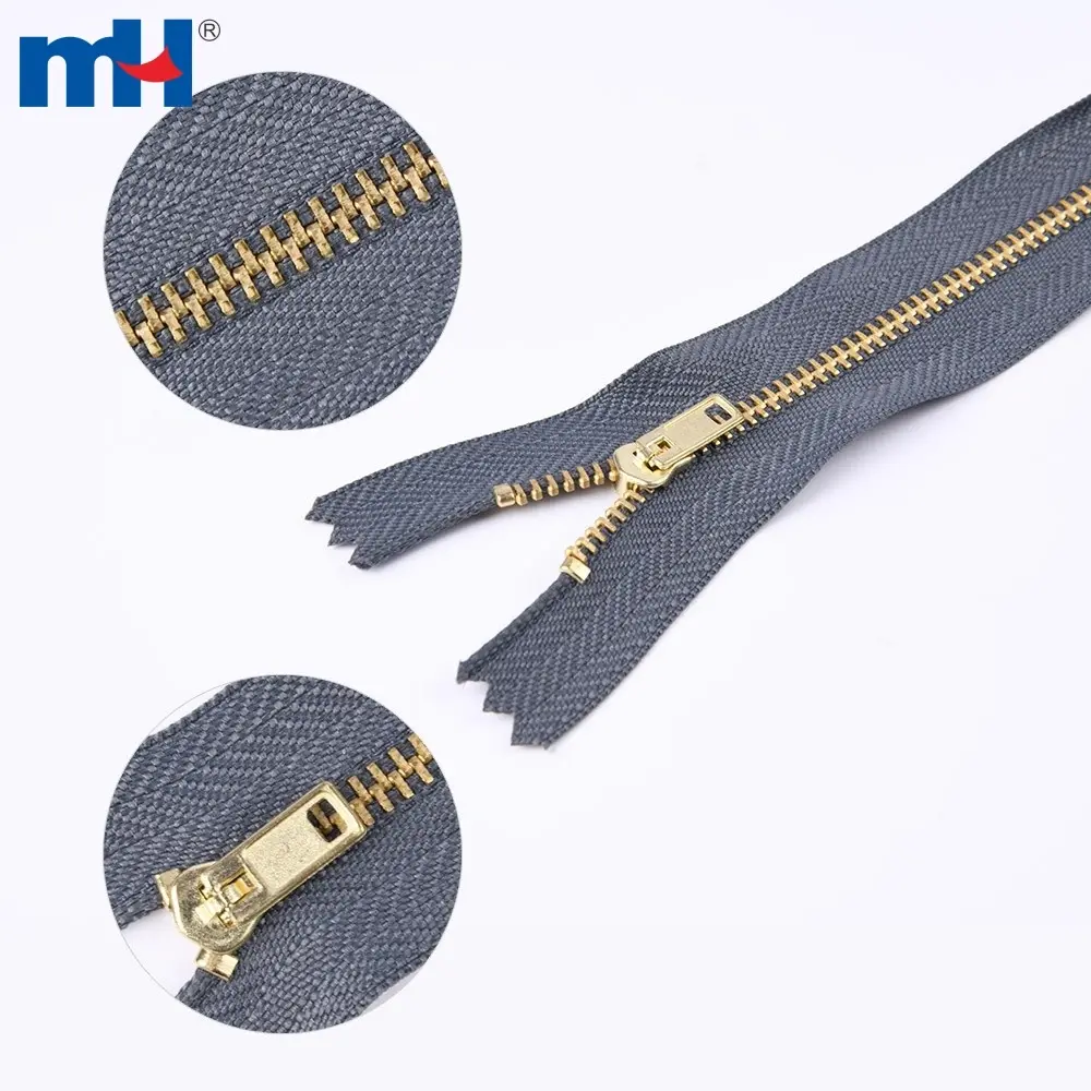 #3 Cremalleras cerradas de latón para jeans