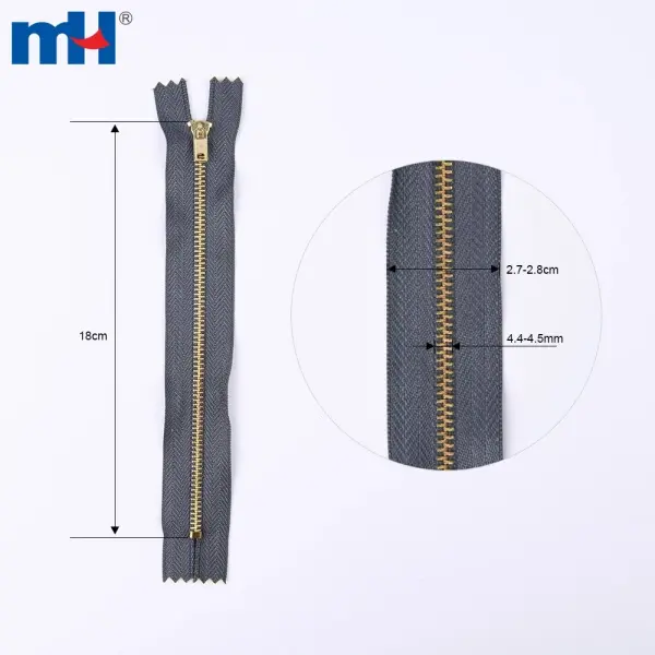 #3 Cremalleras cerradas de latón para jeans