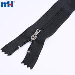 #3 Kapalı uçlu pin kilitli naylon fermuarlar