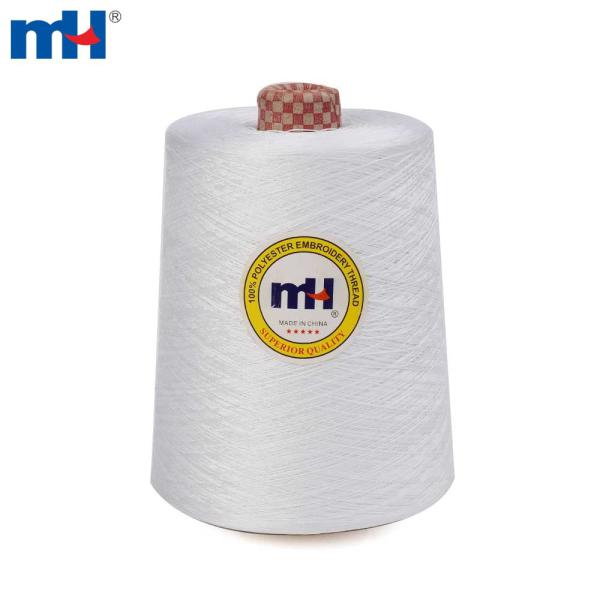 Fil à broder en polyester blanc brut 300D/3 1000g