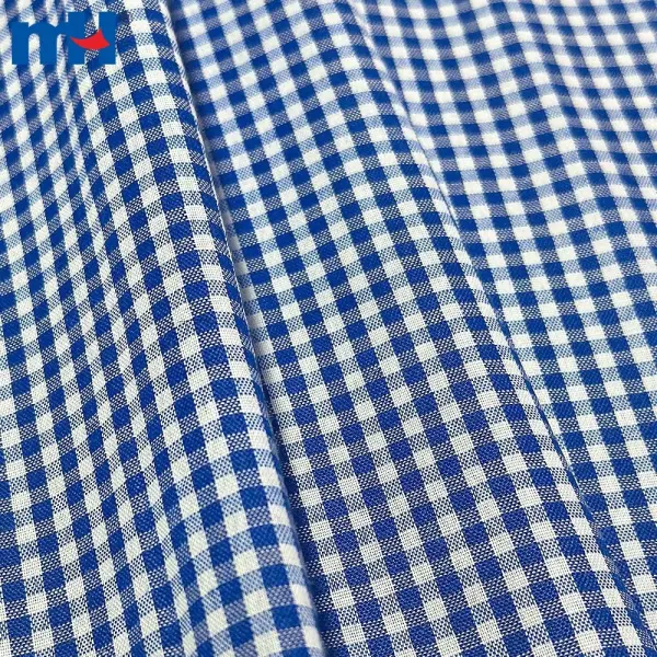 Okul üniforması için polyester kareli kumaş