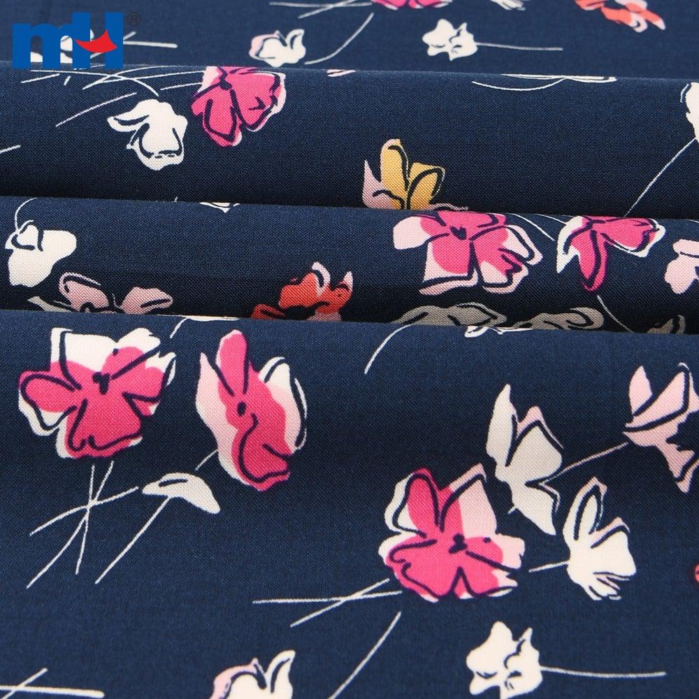 Rayon printed 100% viscose fabric for women's clothing