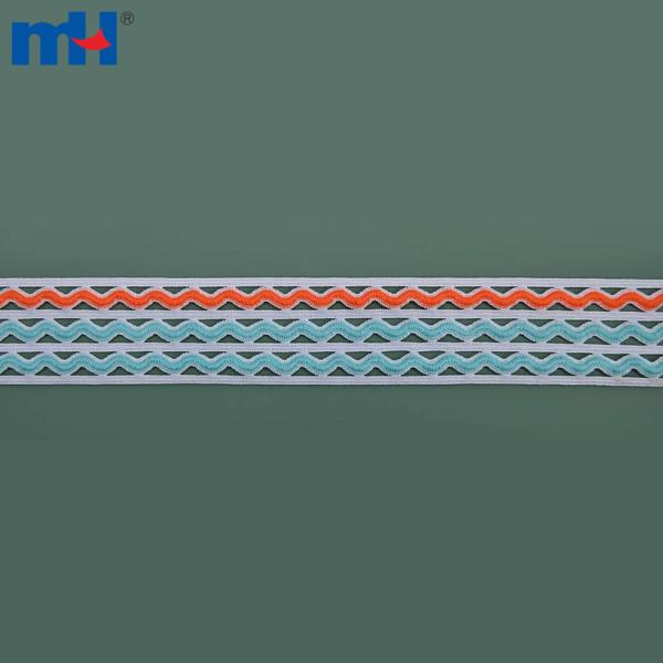 Elastic woven band made of nylon and spandex