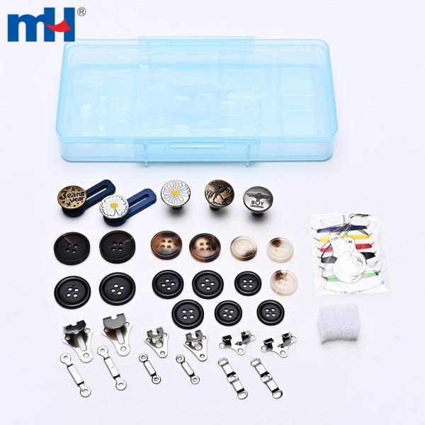 36-piece jeans button set