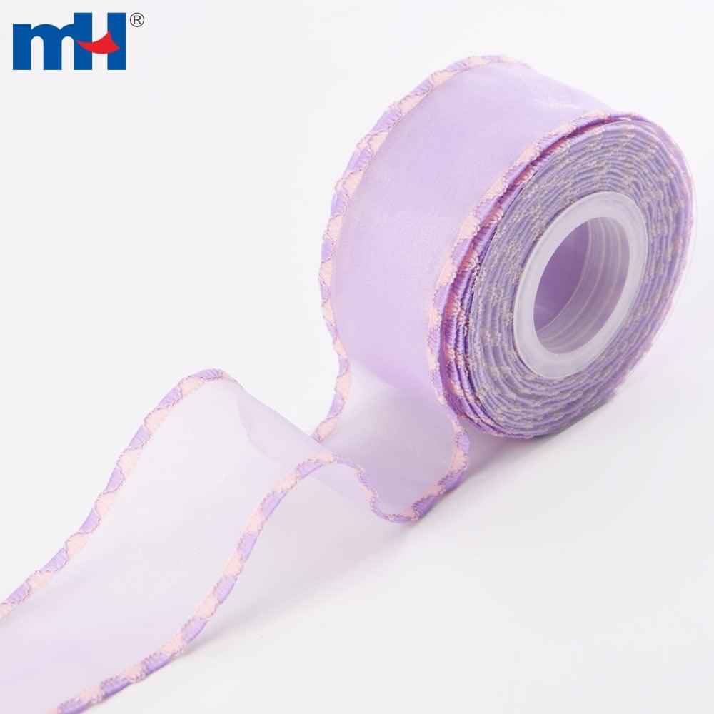 Cinta de borde tejido transparente de 38 mm para cabello