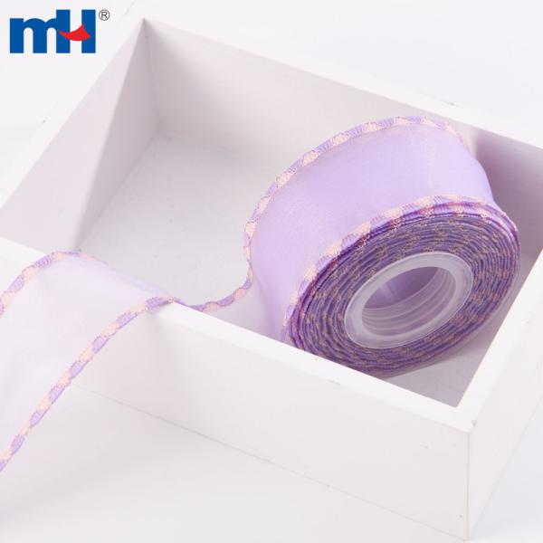 Cinta de borde tejido transparente de 38 mm para cabello