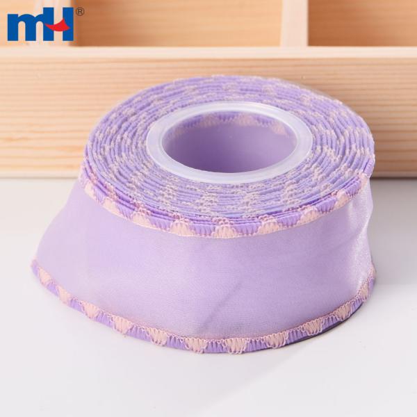 Cinta de borde tejido transparente de 38 mm para cabello