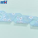 Floral printed organza ribbons